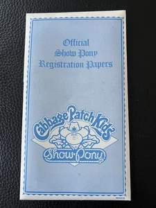 Cabbage Patch Kids Show Pony Registration Papers - Sealed - Picture 1 of 7