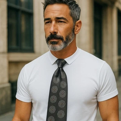 🔥Corbata de seda de lujo hecha a mano exclusivamente para bloomingdales Joseph & lyman, nueva con etiquetas Foto 1 de 4