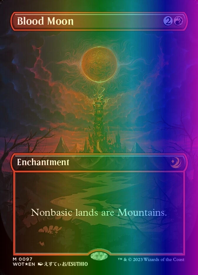 MTG Blood Moon (97/103) Wilds of Eldraine Enchanting Tales LP FOIL - Image 1 of 1