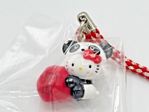 Hello Kitty Wakayama Shirahama Limited Panda ver.Netsuke Strap From Japan - Picture 1 of 3
