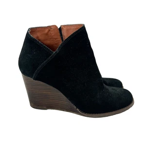 Lucky Brand Yakeema Stiefeletten Booties Schuhe Damengröße 8,5 schwarz Wildleder - Bild 1 von 7