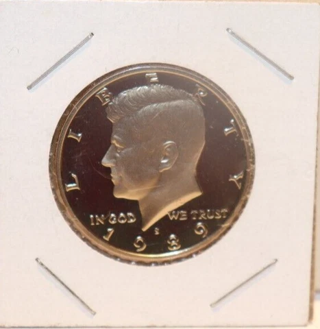 1989 S US Kennedy Half Dollar 50 C Nice Proof Cameo Cover