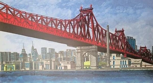 Tonino Cameron Serigraph Queensbooro Bridge Home Art Contemporary Furniture - Picture 1 of 1