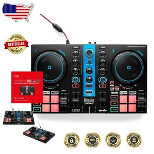 Lightweight 2-Channel DJ Controller with Dynamic Guide Lights - Arctic Blue - Picture 1 of 9