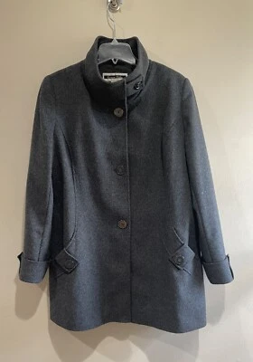 Abrigo de lana Kristen Blake para mujer XL gris mezcla australiana fina lana longitud media Foto 1 de 4