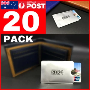 20 PACK RFID Secure Credit Card Blocking Sleeves Protector Skim Scan Blocker - Picture 1 of 12