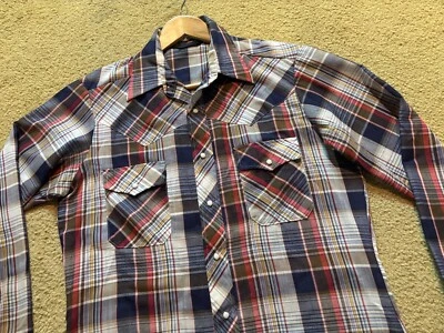 Vintage Made in USA Country Western Shirt Pearl Snap Rodeo Cowboy Rockabilly MT - Image 1 of 4