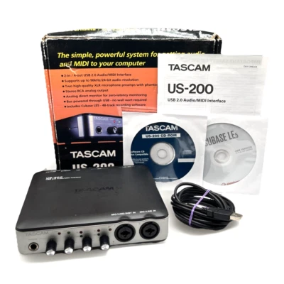 TASCAM US-200 Portable 2-In/4-Out Audio/MIDI Interface USB 2-Channel - Image 1 of 4