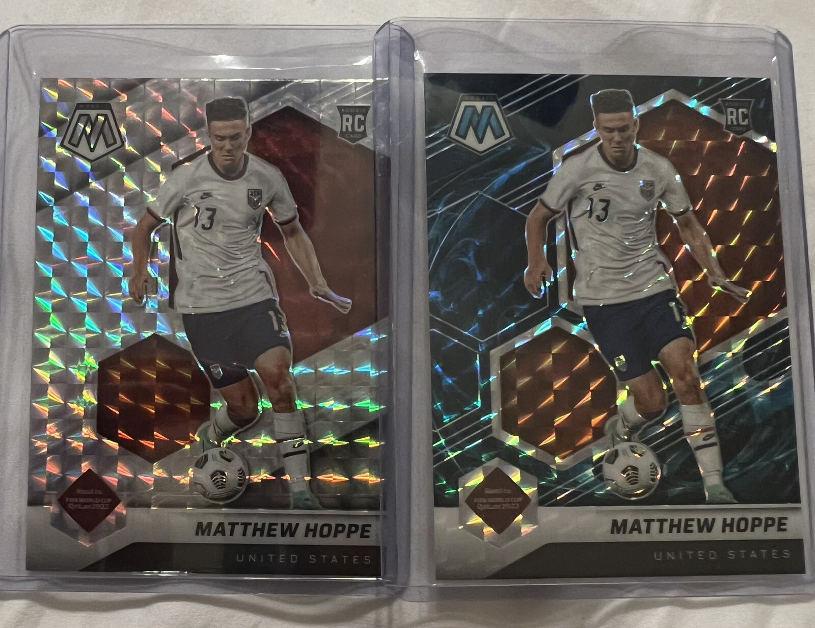 2022 World Cup Prizm Mosaic Matthew Hoppe Rookie Choice Peacock USA SSP 2 -103