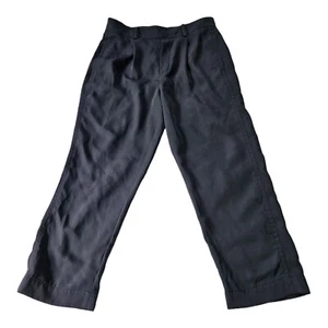 Vince marineblau spitz zulaufend Pull-On elastische Taille Hose plissiert Polyester Größe Large - Bild 1 von 12