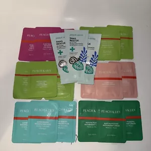 Peach & Lily travel size sachets, 3ml each, 3 of each sachet 21 total see desc - Picture 1 of 3