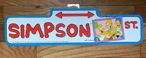 Vintage “Simpson St.” The Simpsons Plastic Sign - Picture 1 of 1