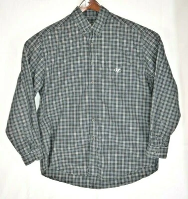 LINE 7 - MENS L long sleeve shirt grey/blue plaid button down New Zealand - Image 1 of 4