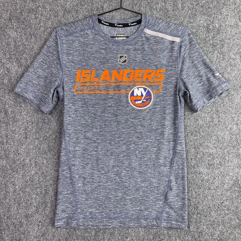 New York Islanders Shirt Mens Small Heathered Blue Athletic Tee NHL Fanatics Tee Cover