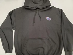 20120 Mens Majestic TENNESSEE TITANS Pullover Hooded Hoodie SWEATSHIRT BLACK - Picture 1 of 1
