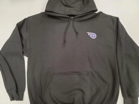 20120 Mens Majestic TENNESSEE TITANS Pullover Hooded Hoodie SWEATSHIRT BLACK Cover