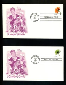 US FDC #4176-4185 Artcraft 2007 Portland OR Flowers Booklet SET OF 10 - Picture 1 of 10