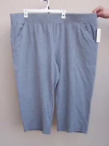 Sonoma NEW French Terry Cropped Capri Pants Plus Size 3x lounge SOFT POCKETS NWT - Picture 1 of 6