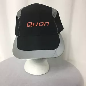Headwear Quon Baseball Cap Black Gray Hook/Loop Adjustable Closure Cycle Style - Picture 1 of 6