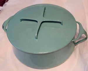 Dansk Købenstyle Teal Turquoise Enamel Casserole Dutch Oven 2 QT Pot - Picture 1 of 11