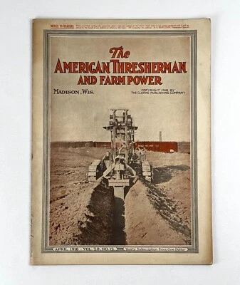 Revista The American Thresherman & Farm Power 1918 abril 1918 Madison, Wis. Foto 1 de 4