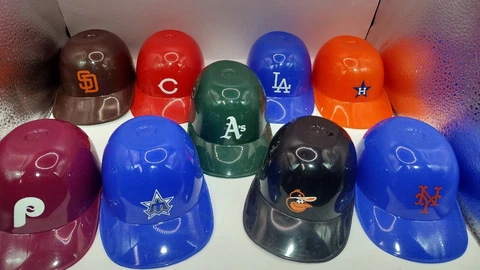 Vintage MLB Baseball Helmets Mini Ice Cream Bowls Lot Of 9 Laich 1984 NY Mets Cover