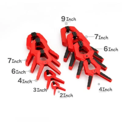 2 Inch - 9 Inch Heavy Duty Spring Clamps Woodwork Clip Grip DIY Plastic A Clamp - Image 1 of 4