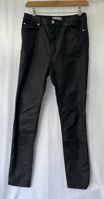 MNG Mango Women's Black Coated Skinny Jeans W30 L28 - Image 1 of 4