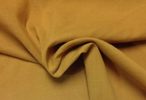 ROYAL LINEN GOLD CUSHION POLYESTER LINEN MULTI USE FABRIC BY THE YARD 63" W - Picture 1 of 3