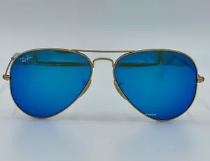Ray Ban Aviator Sonnenbrille Gold verspiegelt blau RB3025 112/17 58mm Neu - Bild 1 von 7