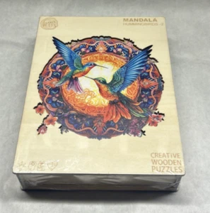 Mandala Hummingbird Creative Wooden Puzzle – 11"x11" – New - Picture 1 of 9