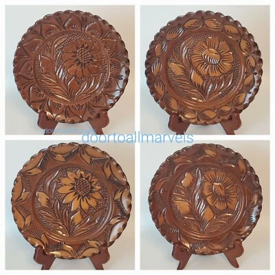 VTG KOROND Transylvania Ceramic Plate Hand Carved Signed Rustic 8" - Image 1 of 4