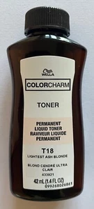 WELLA T18TONER UNBOXED - PERMANENT LIQUID HAIR TONER - LIGHTEST ASH BLONDE - Picture 1 of 1