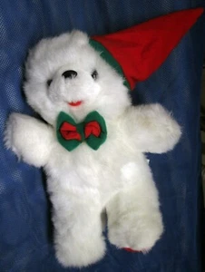 Sasco Christmas Teddy Plüschbär, weiß rot grün Stofftier, 10 Zoll Spielzeug - Bild 1 von 12