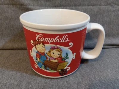 Houston Harvest Coffee Mug Red Blue White Pink Green Tea Soup Campbells Vintage - Image 1 of 4