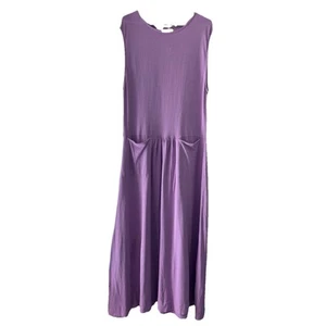 FREE PEOPLE FP Beach Maxi Dress Purple Sleeveless Front Pockets NEW Size Medium - Picture 1 of 11