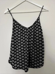 Top Gr. 36 S H&M Spaghettiträger Sommer Trägertop Schwarz Weiß Lässig Luftig - Bild 1 von 5