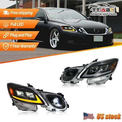 Par de faros LED de 2 lentes para Lexus GS300 GS430 AFS 2006-2011 faros lámparas Foto 1 de 4