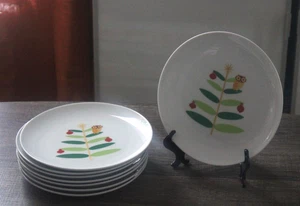 Set of 8 Rachael Ray Little Hoot Owls 10" Salad Plates New Christmas Tree K014 - Picture 1 of 10