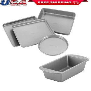 Juego de utensilios para hornear horno tostador antiadherente 5 piezas sartenes para pasteles de galletas pizza nuevo - Imagen 1 de 11