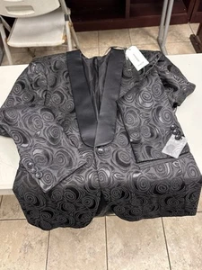 2023 Herren Anzug Sakko Rosenmuster hell Jacquard Stoff Kragen Partyjacke - Bild 1 von 14
