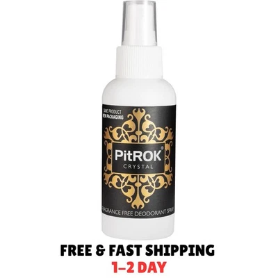 PIT ROK PitROK Crystal Deodorant. 1 x 100ml Pump Spray Fragrance Free Vegan Cruelty F