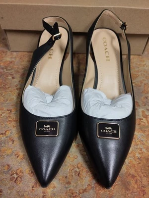 Coach New York Jillian Slingback Kitten Heel - Black - 10 B - New with Box - Image 1 of 4