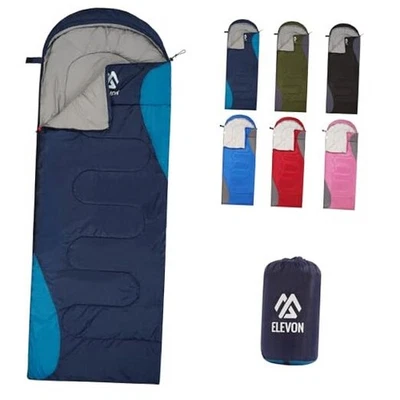 Saco de Dormir para Adultos Adolescentes Niños Cálido Frío 1 Persona, Paquete de 1, Azul Marino Foto 1 de 4