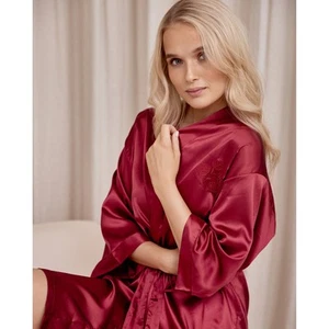 NEW Maine Beach Ruby Satin Robe - Picture 1 of 4