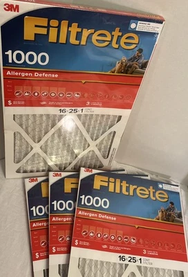 3M Filtrete 16x25x1 AC Furnace Air Filter MERV 11 MPR 1000 4 Pack - Image 1 of 4