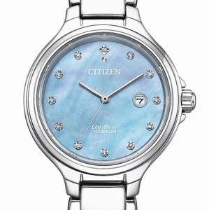 Citizen Super-Titanium ECO-DRIVE Saphirglas 10 ATM WR Solar-Damenuhr EW2680-84N - Picture 1 of 5