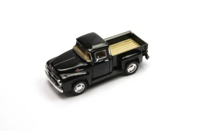 5" Kinsmart 1956 Ford F-100 Pickup Truck Diecast Model Toy Car 1:38 Black - Image 1 of 4