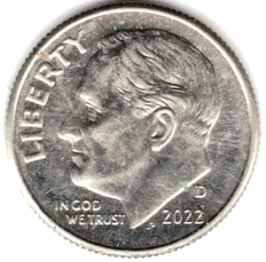 2022 D Clad ROOSEVELT DIME in BRILLIANT UNCIRCULATED CONDITION stk 22-D-1 - Picture 1 of 4