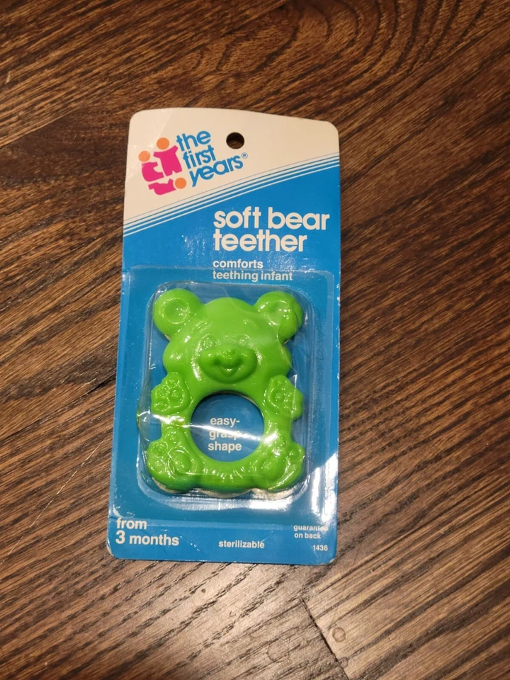 Vintage 1986 The First Years; Soft Bear Teethers; New Old Stock- New In Package  - Image 1 of 3